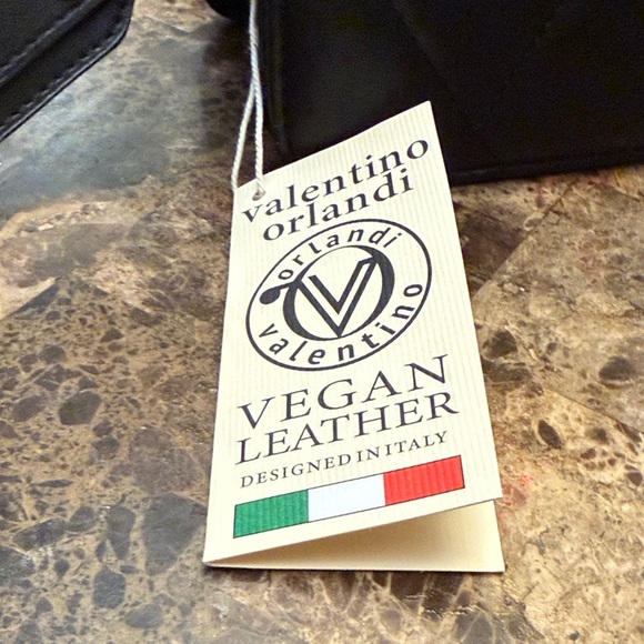 NWT Valentino Orlandi Vegan Leather Black Bag - Picture 3 of 7